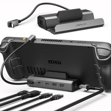 JSAUX Upgraded Docking Station 4K 120Hz for Steam Deck Gray Dock Only