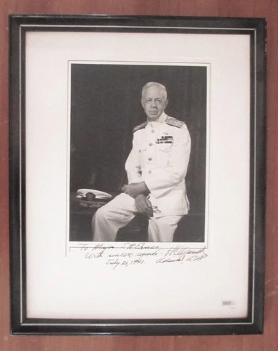 Large 1943 Dated Signed PHOTO WW2 U.S. NAVY ADMIRAL Harry Ervin YARNELL