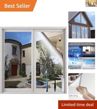 Silver Static Cling One Way Window Film - 99 UV Protection  Easy Application