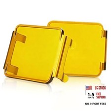 2PCS Pod Lights Covers 3 Inch LED Light Bar Cover Fog Lights LED Pods Yellow