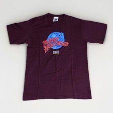 Vintage Planet Hollywood Miami T-shirt M Florida Made in USA Burgundy Maroon 90s