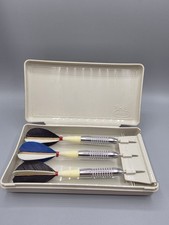 Vintage Unicorn Chrome Darts With Feathers and Case