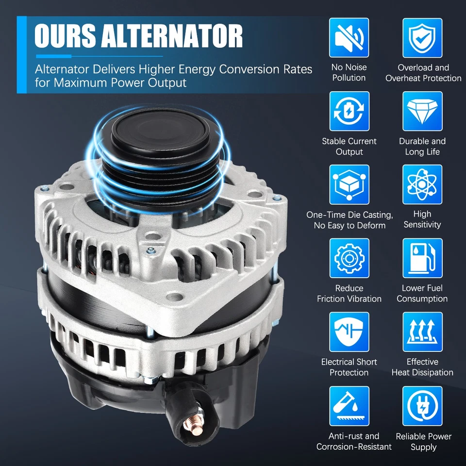 Alternator for 2009-2011 Honda Pilot 2008-2010 Odyssey 2009-2014 Acura TL 3.5L Foto 3 de 4