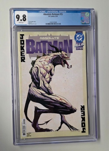 Absolute Batman #15 CGC 9.8 New slab - 1st Print - Joker - Dragotta Cover