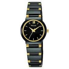 Pulsar PTC367 Women's Black Dial Black Tone Stainless Steel Bracelet Watch