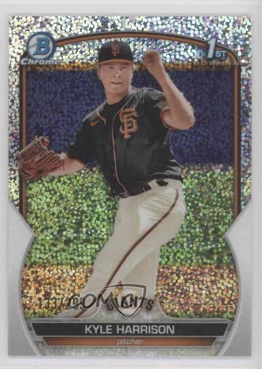 2023 Bowman Chrome Prospects Speckle Refractor /299 Kyle Harrison #BCP-93 18k2