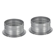 2PCS 4" Duct Connector Flange Metal Straight Pipe Exhaust Hose Flange