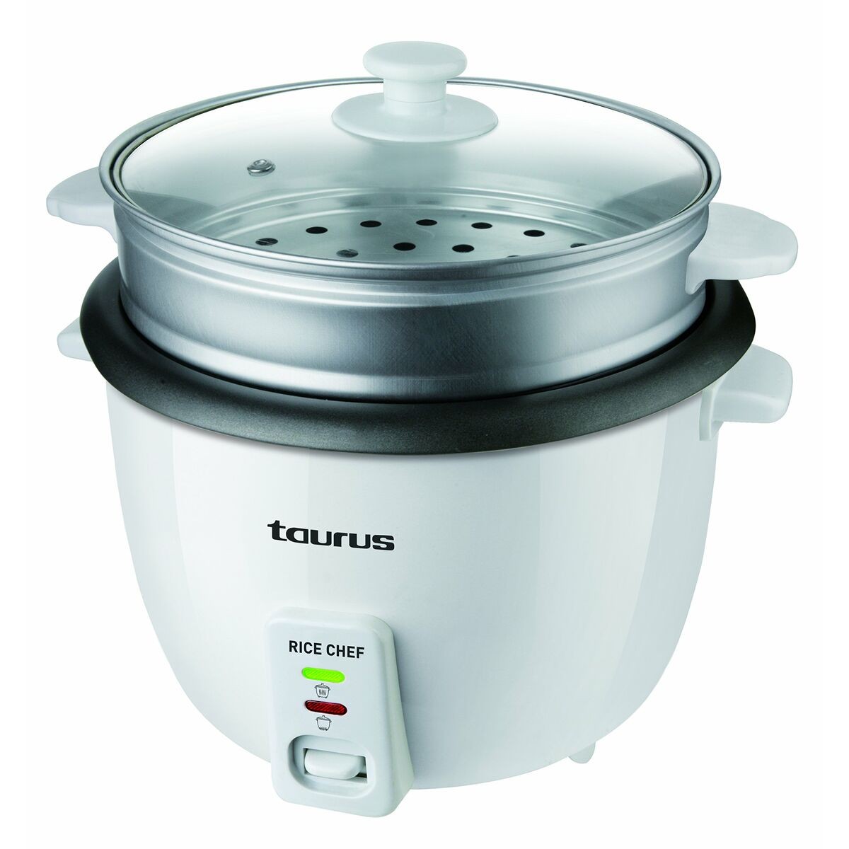 Cuociriso Taurus 1.8L 700W Grigio/Bianco | Design Compatto Rice Chef
