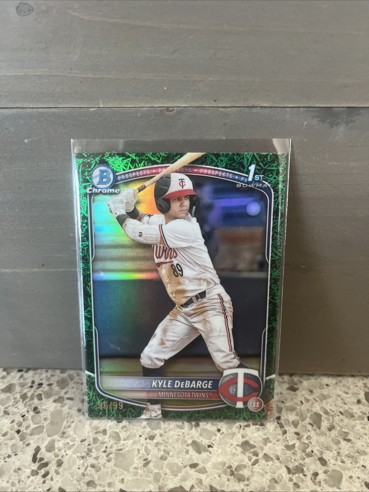 KYLE DEBARGE 2025 BOWMAN CHROME 1ST GREEN GRASS TWINS /99