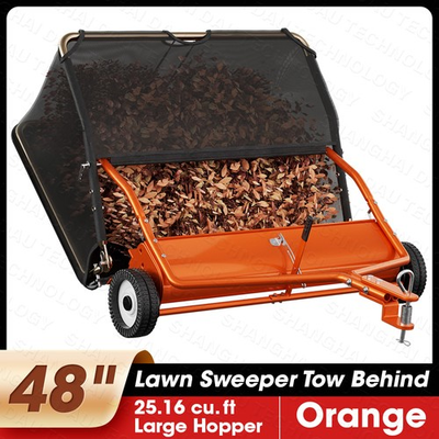 #ad 48quot; Lawn Sweeper Tow Behind Leaf Collector Lage Pull Behind Lawn Grass Sweeper $208.35