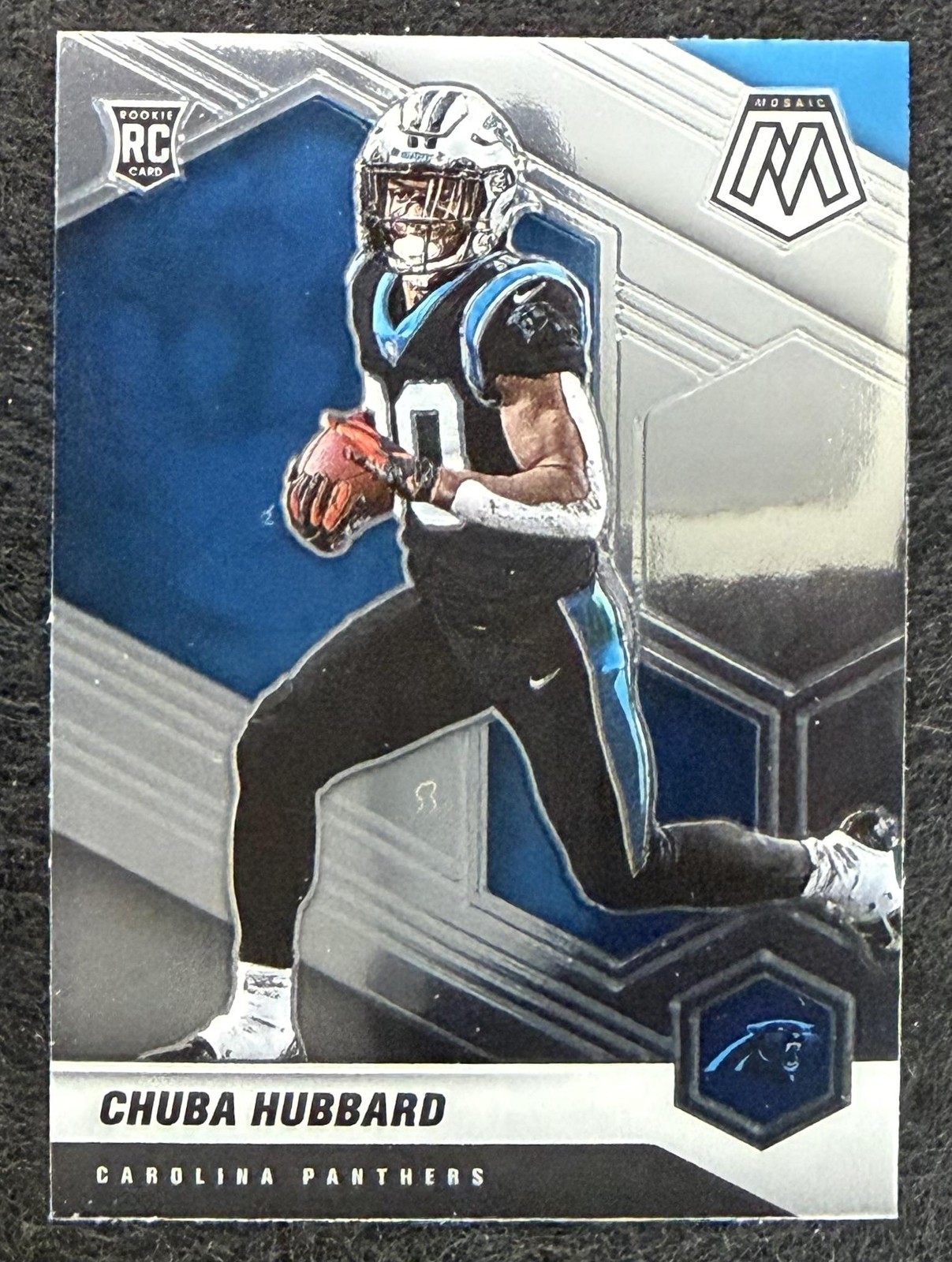 2021 Panini Mosaic #325 Chuba Hubbard Prizm Silver RC Carolina Panthers