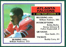 William Andrews - 1983 Topps #13 - Atlanta Falcons Team Leaders Football Card