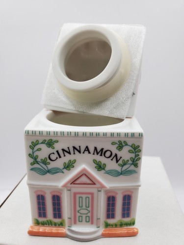 1989 Lenox Spice Village Cinnamon Spice Jar House Vintage - Picture 2 of 3