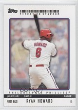 2009 Topps Ticket To Stardom Perforated Ryan Howard #6 g4j
