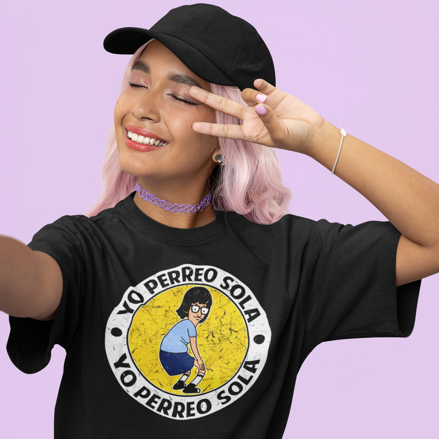 Camiseta Yo Perreo Sola | Dancing Bunny Lyric | Camisetas Reggaeton | 4 Colores