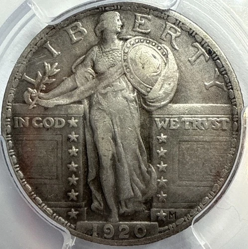 1920 Standing Liberty Silver Quarter PCGS XF Details Cleaned Exact Coin Imaged