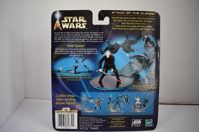 Star Wars Attack of the Clones DARTH TYRANUS w/ Force Flipping Attack NIB