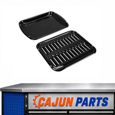 542179-h For Oem Amana Kenmore Stove Broil Pan Set Gray Porcelain Part Model 542179-h For Oem Amana Kenmore Stove Broil Pan Set Gray Porcelain Part Model
