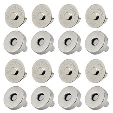 20 Set Magnetic Snaps, Purse Bag Fastener Clasp Silver 14MM