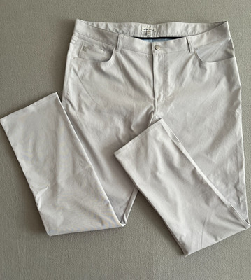 Peter Millar EB66 Golfhose Herren 40/34 grau Performance Technical Chino