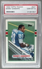 01381857 Barry Sanders 1989 Topps Traded #83T Rookie RC PSA 10
