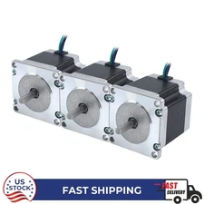 STEPPERONLINE 3pcs Nema 23 Stepper Motor Bipolar 1.26Nm 2.8A φ6.35mm 57x56mm