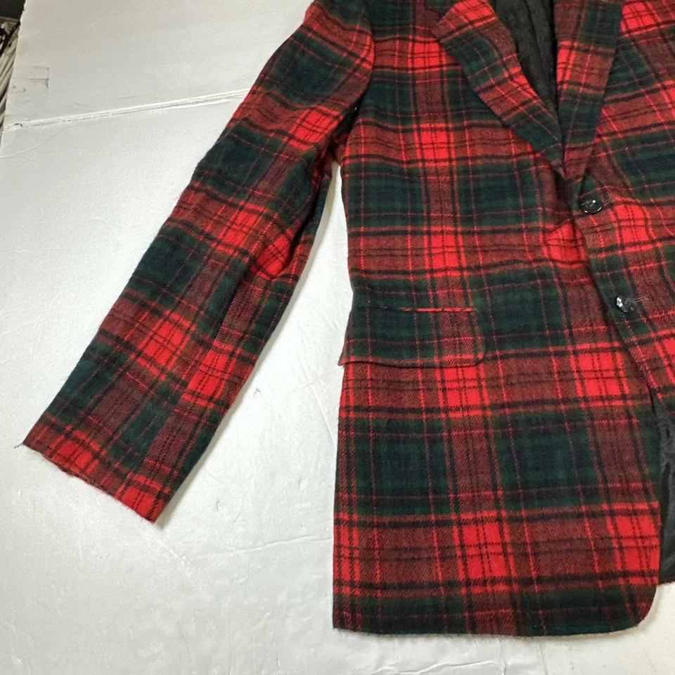 Клетчатая фланель мужской Sport пальто и жилет красный, зеленый, черный 40R - Изображение 3 из 4