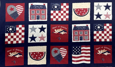 1995 Fabric Traditions 2104 Patriotic Americana Flag Cotton Fabric 1 Y 28