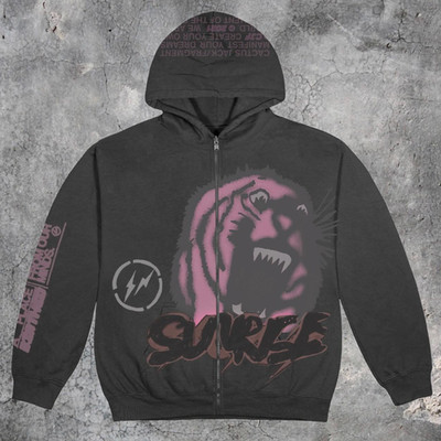 Mens Travis Scott Cactus Jack For Fragment Sunrise Hoodie Size Large