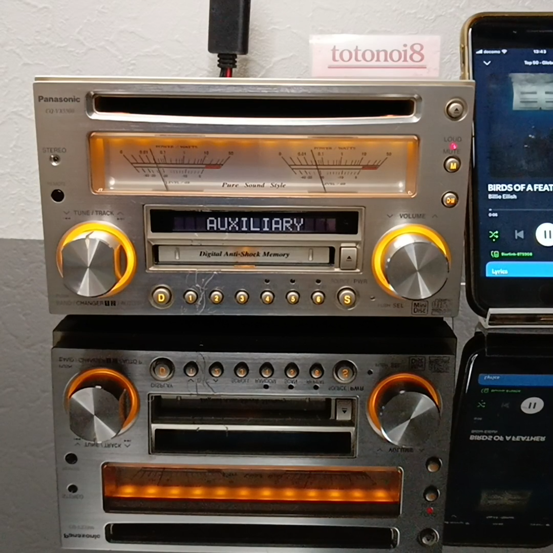 ラジオ・コンポ Panasonic CQ-VX5500D Panasonic CQ-VX5500D 2DIN CD MD Strada Analog Meter JDM Bluetooth
