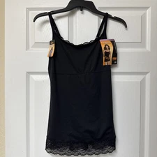 NEW FLEXEES by Maidenform Black Cami Everyday Firm Control Shapewear XL