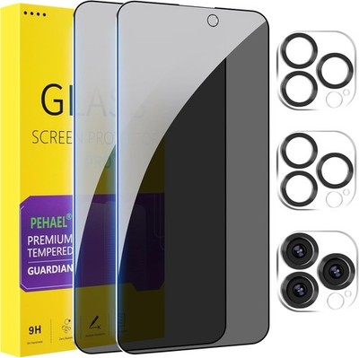 2+2 PCS Privacy Screen Protector & Camera Lens Protector for iPhone 14 Pro 6.1 I