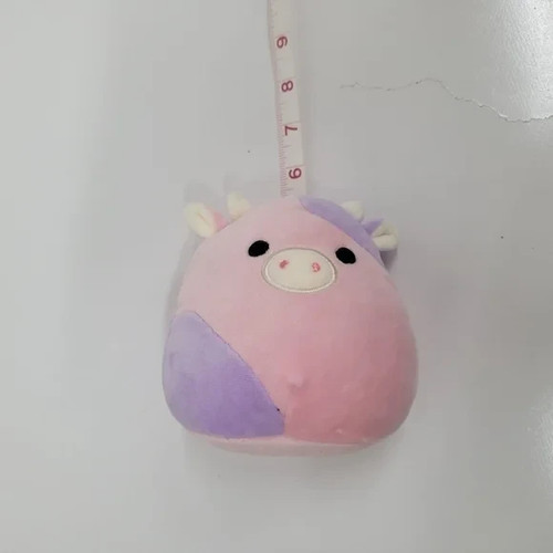 NUEVO Squishmallow Patty the Cow 5” Peluche Rosa Púrpura 2022 - Sin Etiqueta Colgante - Imagen 7 de 8