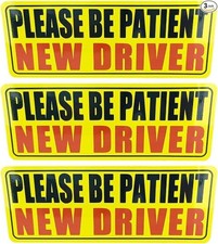 Student Driver Magnet for Car, 3 PCS Reflective Reusable Bumper Size: Style 1
