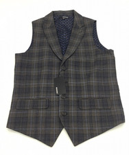 Murano Mens Plaid Suit Separates Vest in Multicolor Size S