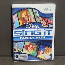 Disney Sing It Family Hits Nintendo Wii Movie Songs - Complete VG Tested Working