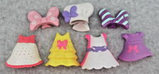 Disney Minnie Mouse Dress Up Bow-tique Snap N Style LOT 4 Dresses 1 Hat 2 Bows