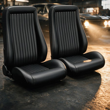 Reclinable Low Back Pvc Racing Bucket Seats Universal Obs Car Seats W2 Sliders
