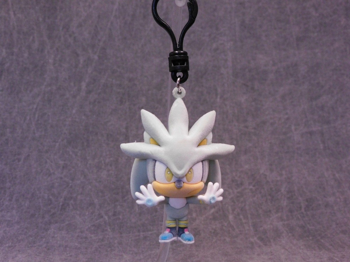 Sonic NEW * Silver Clip * Flocked Blind Bag Key Chain Series 5