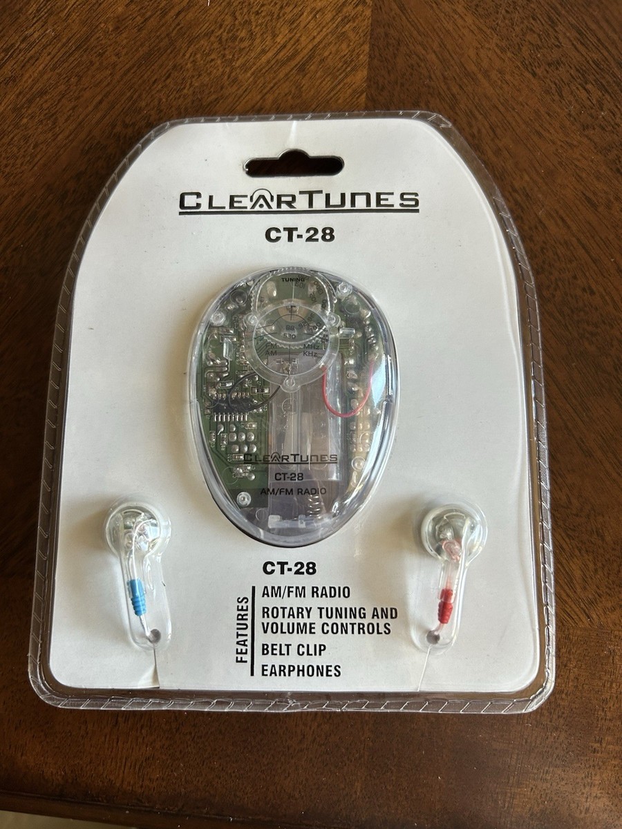 Clear Tunes CT-28 Portable Belt Clip AM/FM Radio With Earphones | eBay