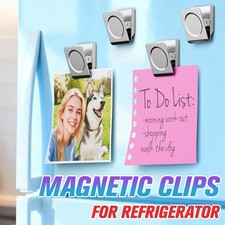 12 Pack Large Magnetic Clips Heavy Duty, Strong Magnet Clips for Notes, Fridg...