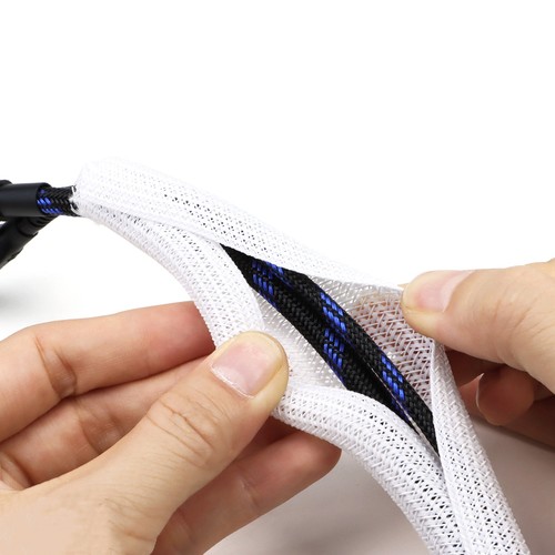 Cable de manga trenzada PET funda de alambre expandible arnés revestimiento de telar 3-25 mm - Imagen 5 de 8