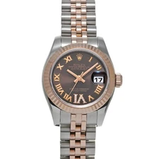 ROLEX Datejust 179171 Chocolate brown/diamond WATCH 697898