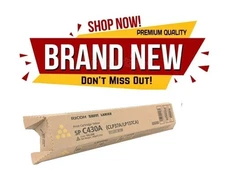 Genuine RICOH SAVIN LANIER SP C430A YELLOW 821106 PRINT CARTRIDGE
