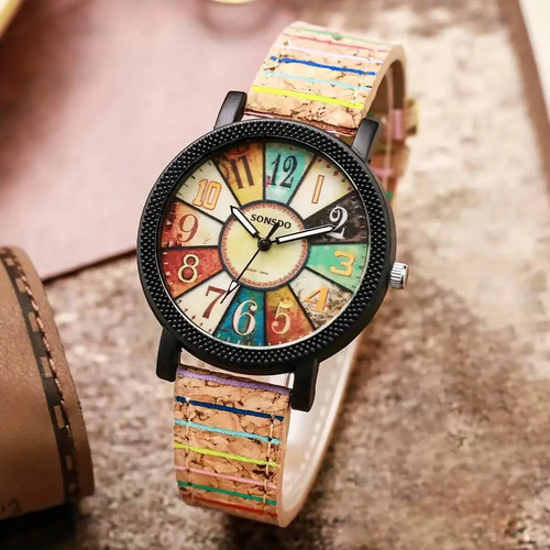 Mode Damen Uhren Vintage Lederband Quarz Armbanduhr Reloj Mujer Mädchen - Bild 7 von 10