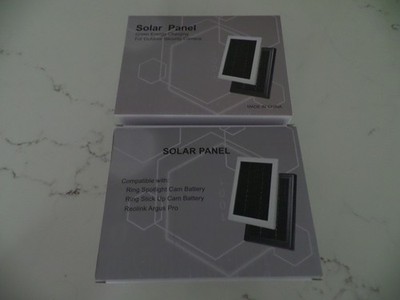 2  Solar Panel for Ring Security Camera Spotlight Cam stick up reolink argus pro