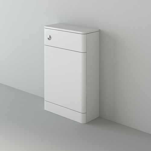 Mueble de inodoro mueble trasero a pared blanco brillo 500 mm x 217 mm - Imagen 4 de 6
