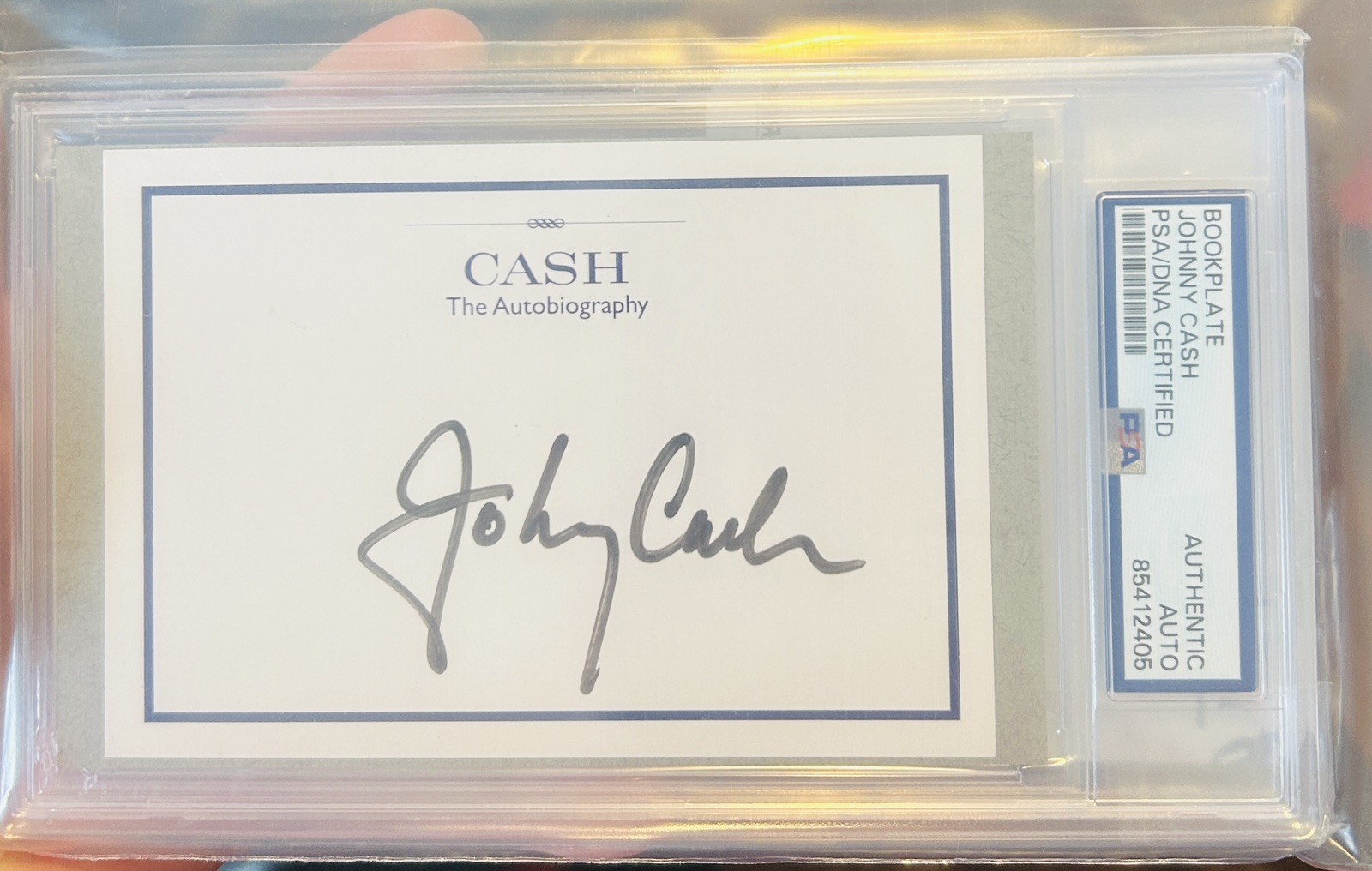 Johnny Cash 3x5 Autograph - PSA/DNA authentic