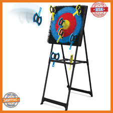 EastPoint 5ft Axe Throwing Game: 8 Foam Axes Bristle Target - Yard/Lawn Safe