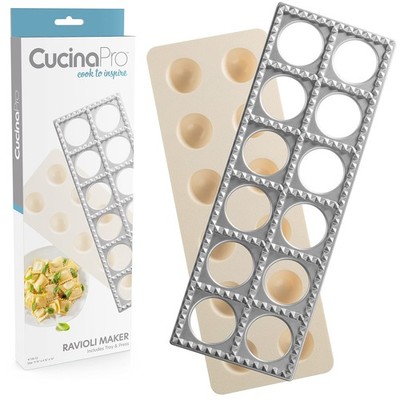 Ravioli Maker by Cucina Pro - Includes Tray and Press Tool - Makes 12 Italian...